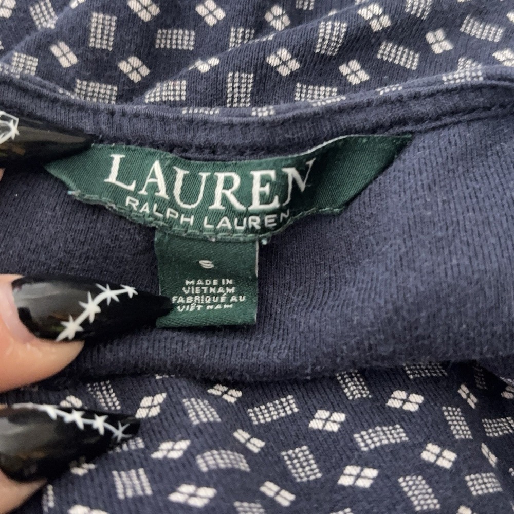 Lauren Ralph Lauren Top Womens Size Small Multicolor‎ Y2K Fitted Baby Tee - Picture 7 of 8